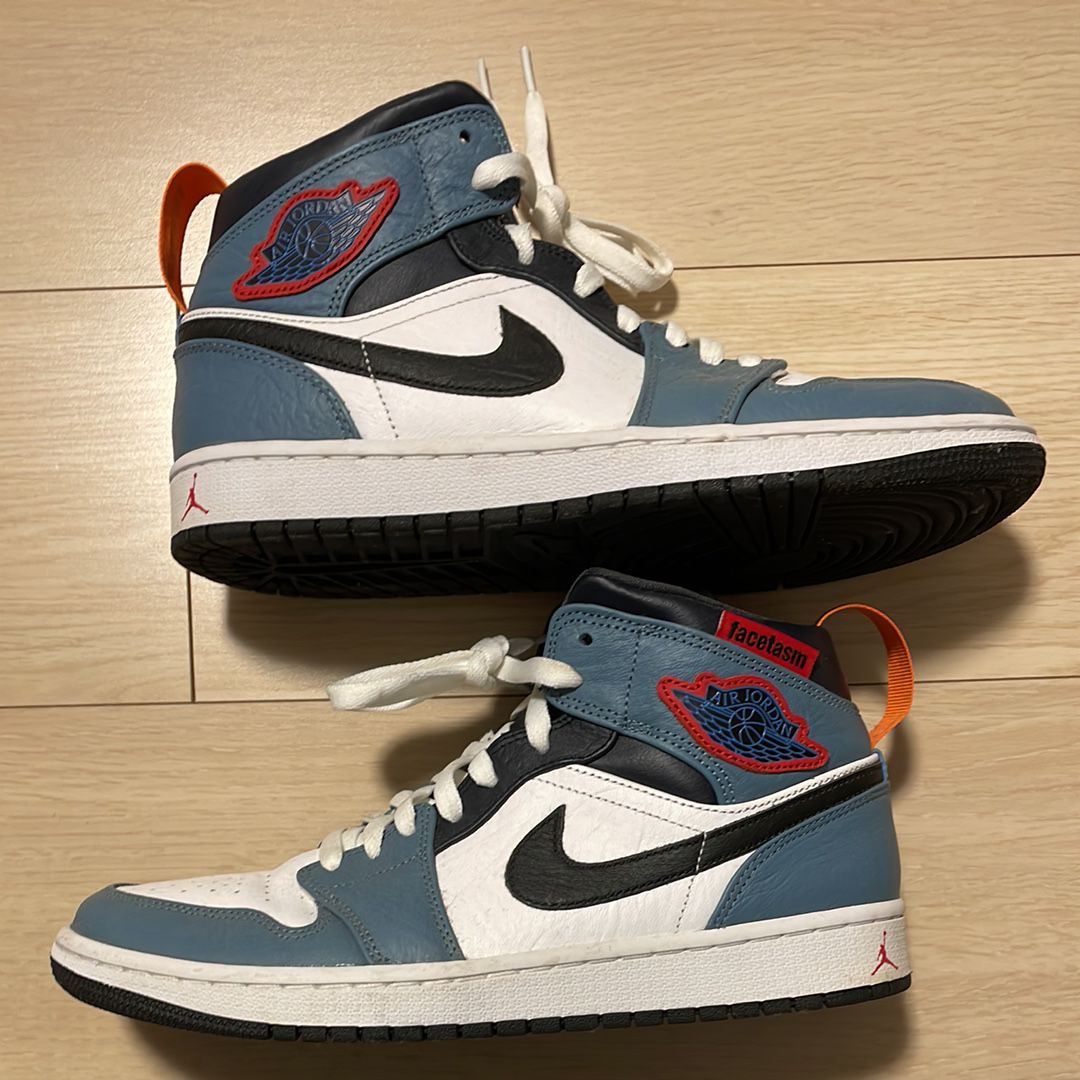 FACETASM × Nike Air Jordan 1 Mid "White/Navy"