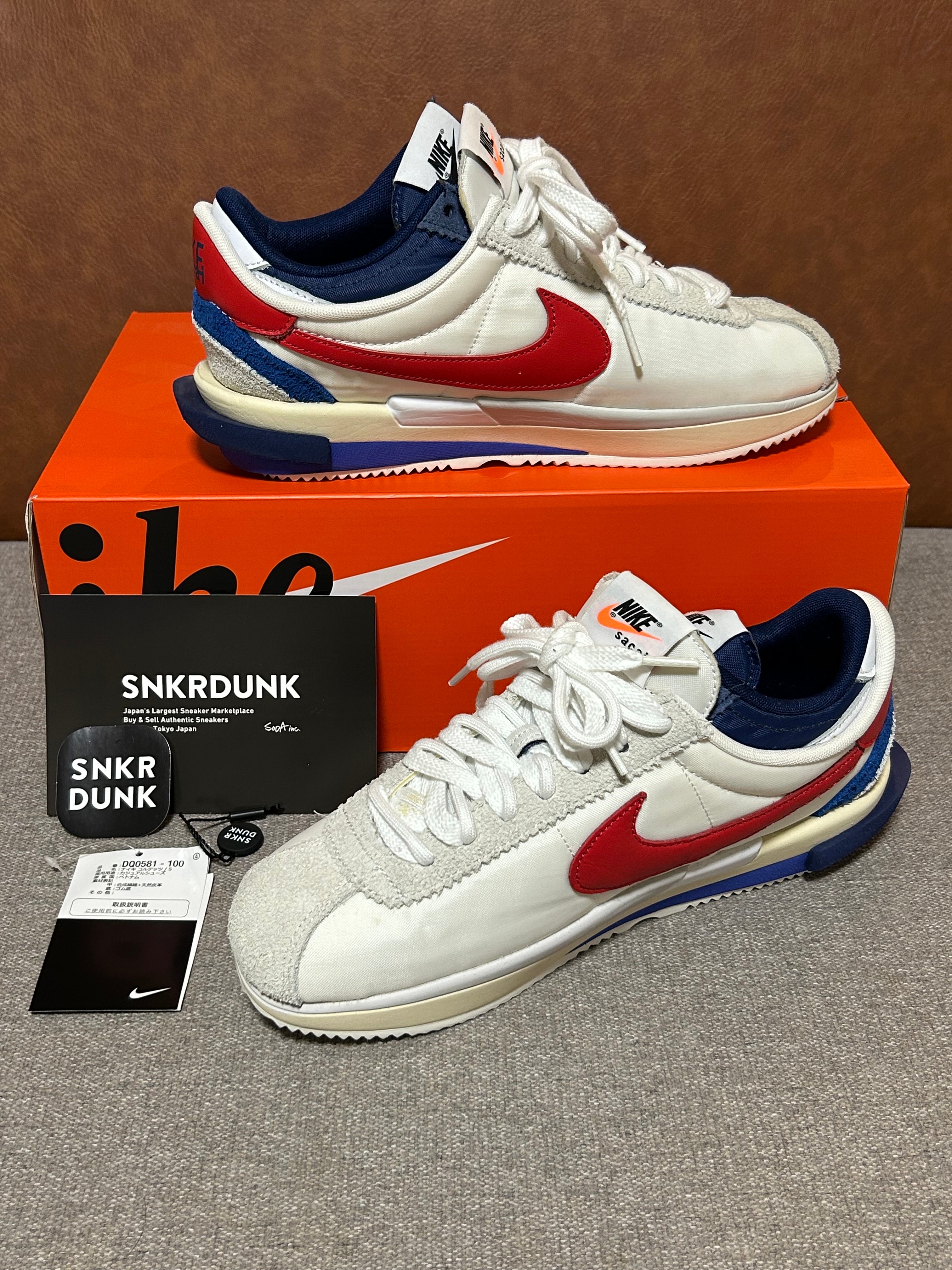 sacai × Nike Zoom Cortez "White and University Red"