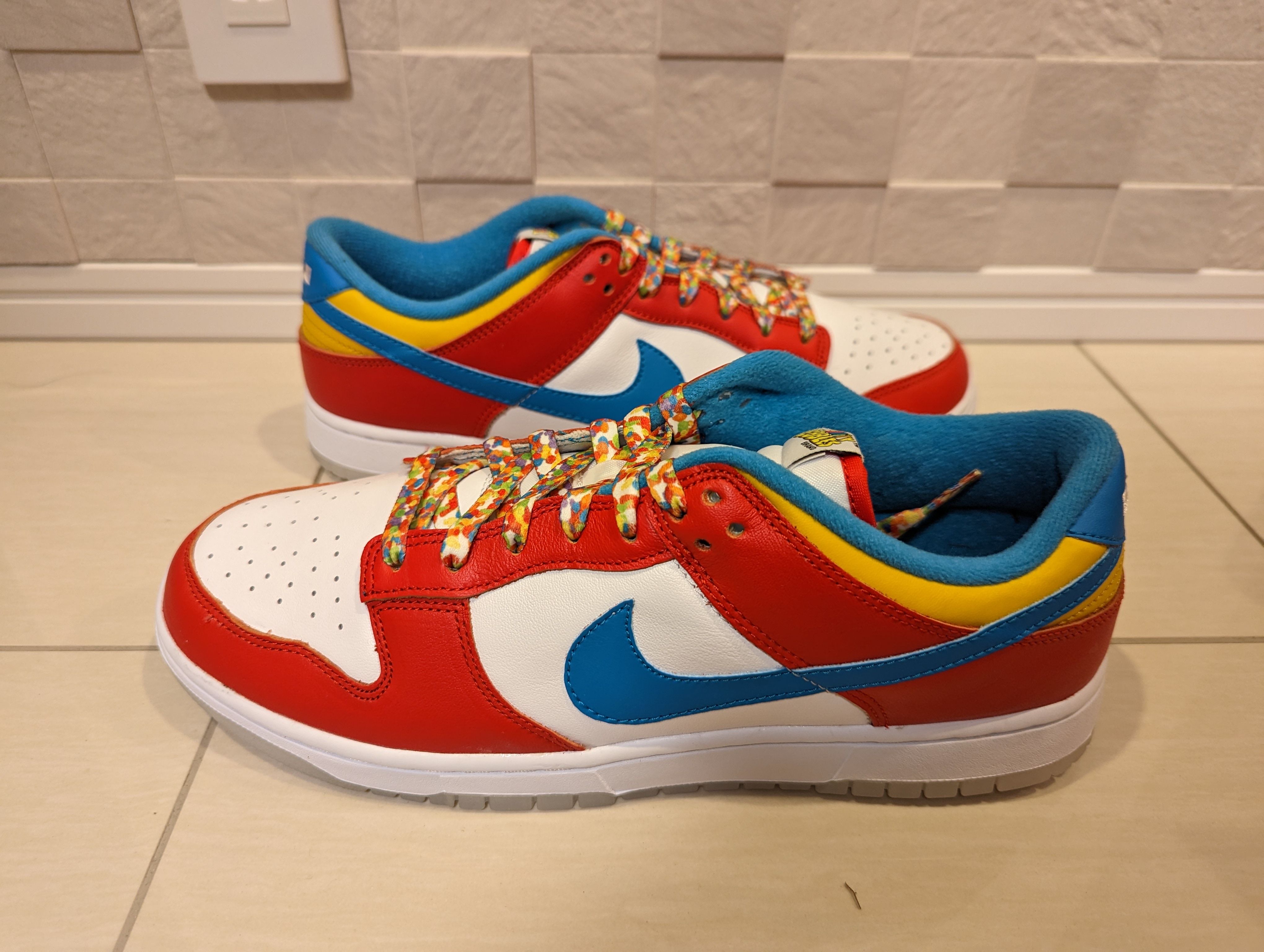 FRUiTY PEBBLESTM × Nike Dunk Low QS "Habanero Red/Dark Sulfur/Laser Blue"