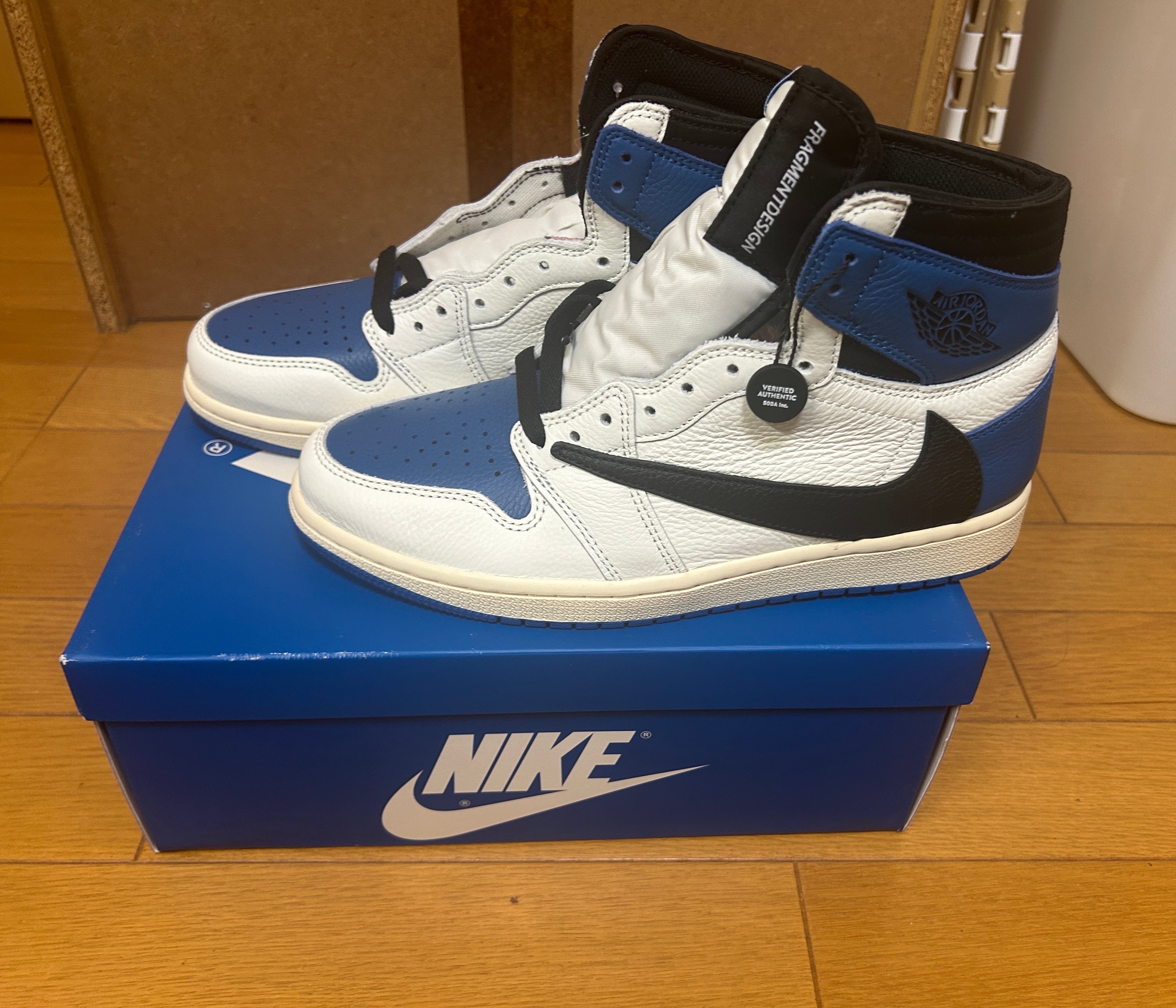 Travis Scott × fragment design × Nike Air Jordan 1 Retro High OG SP "Military Blue"