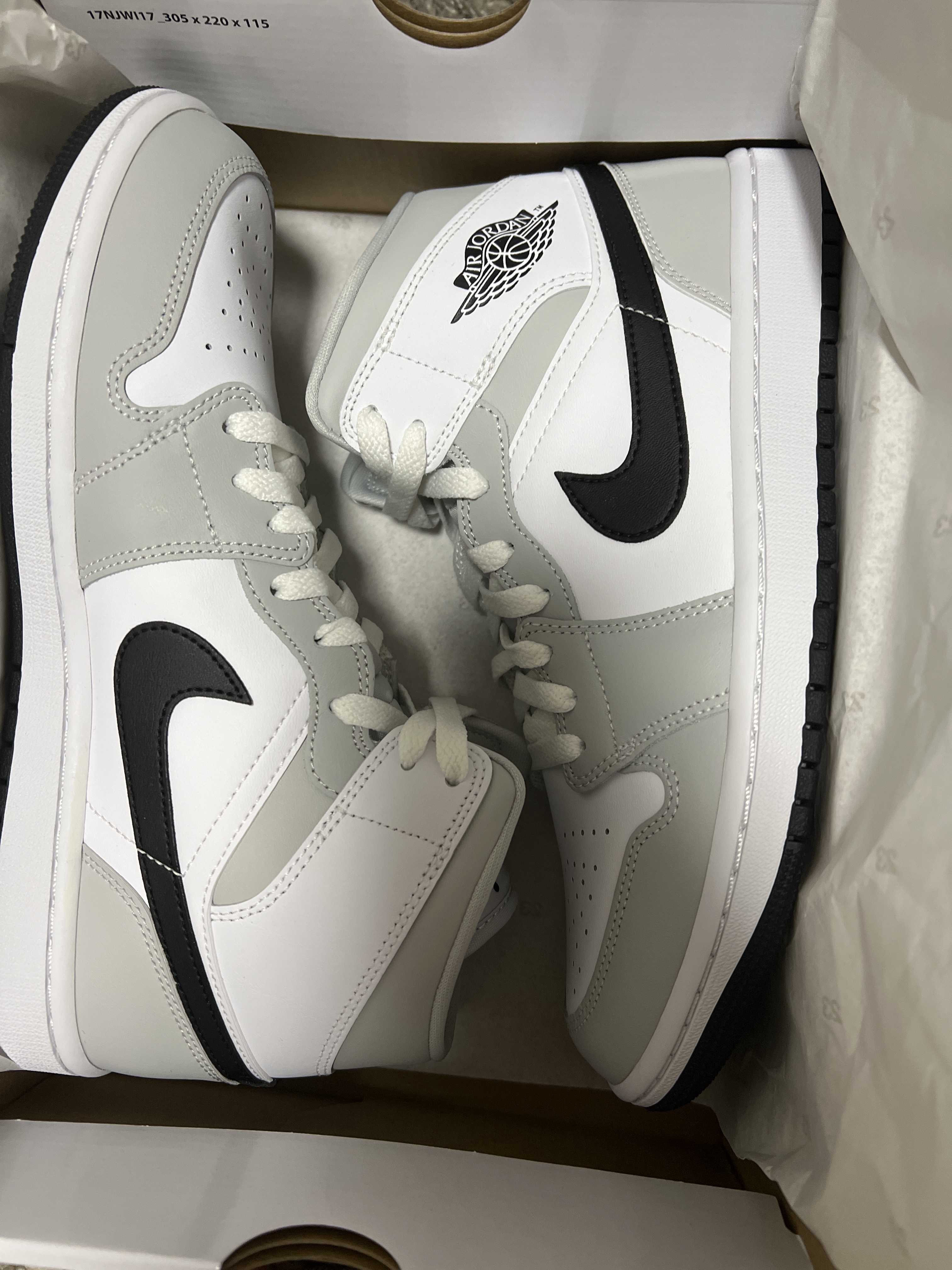 Nike Women's Air Jordan 1 Mid "Grey Fog/White/Black"