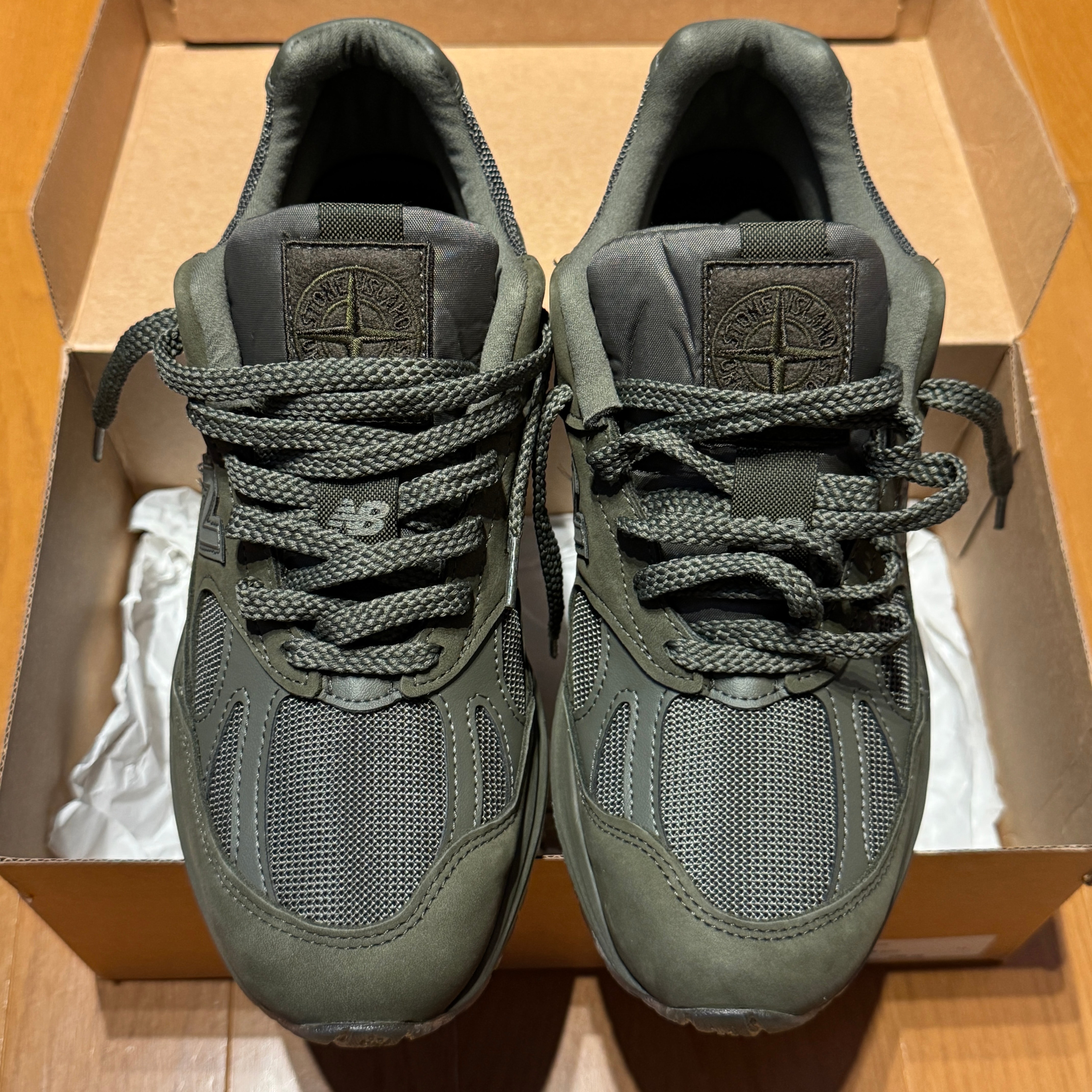 Stone Island × New Balance 991V2 Ghost "Military Green"