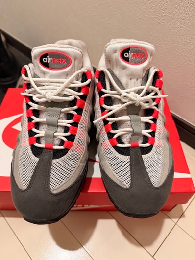 Nike Air Max 95 OG Big Bubble "Medium Ash/Solar Red"