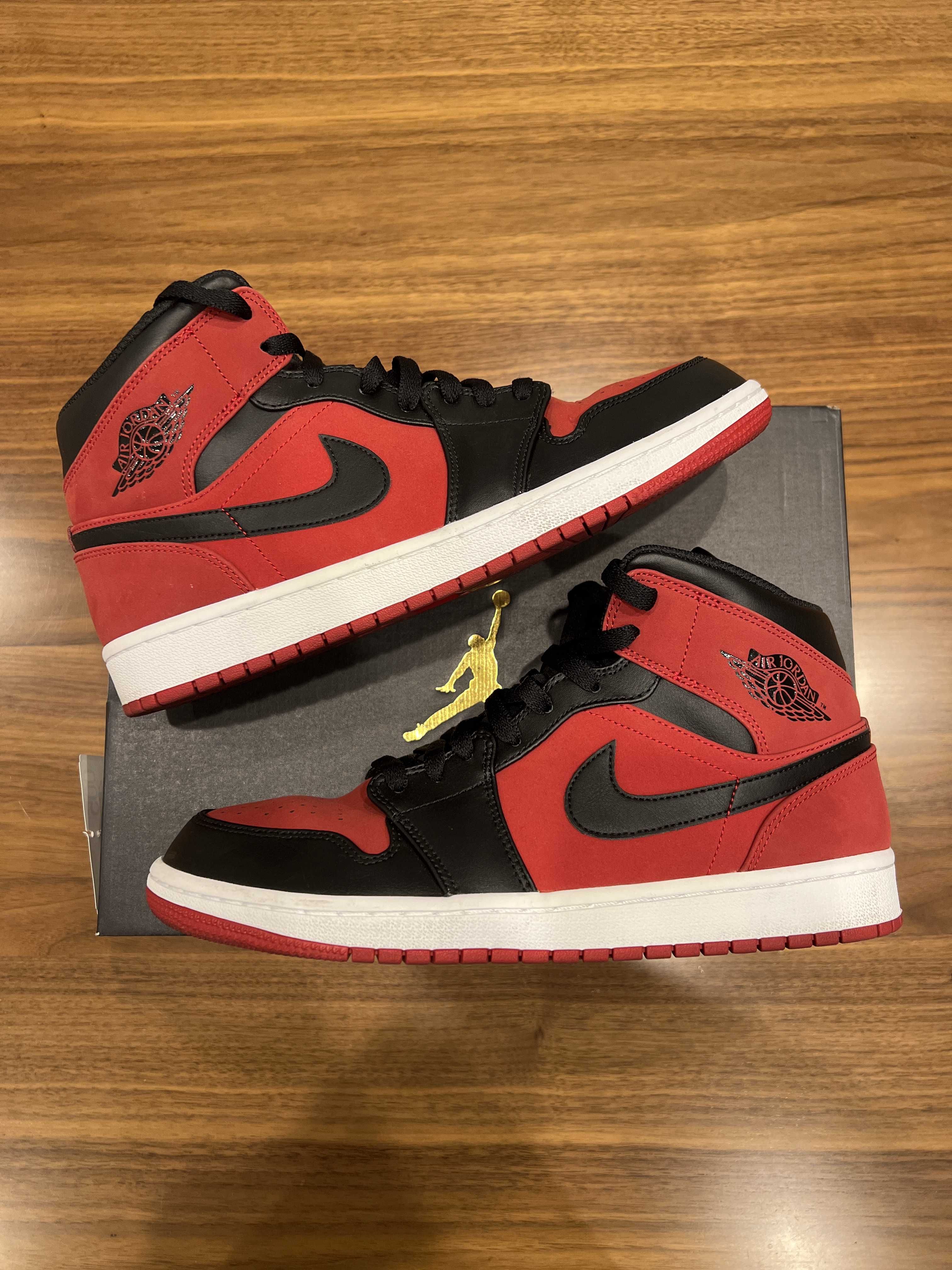 NIKE AIR JORDAN 1 MID "GYM RED BLACK"