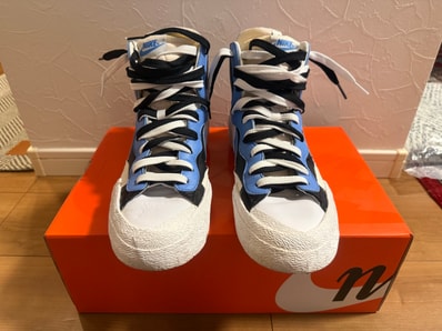 sacai × NIKE BLAZER MID "BLACK / BLUE"