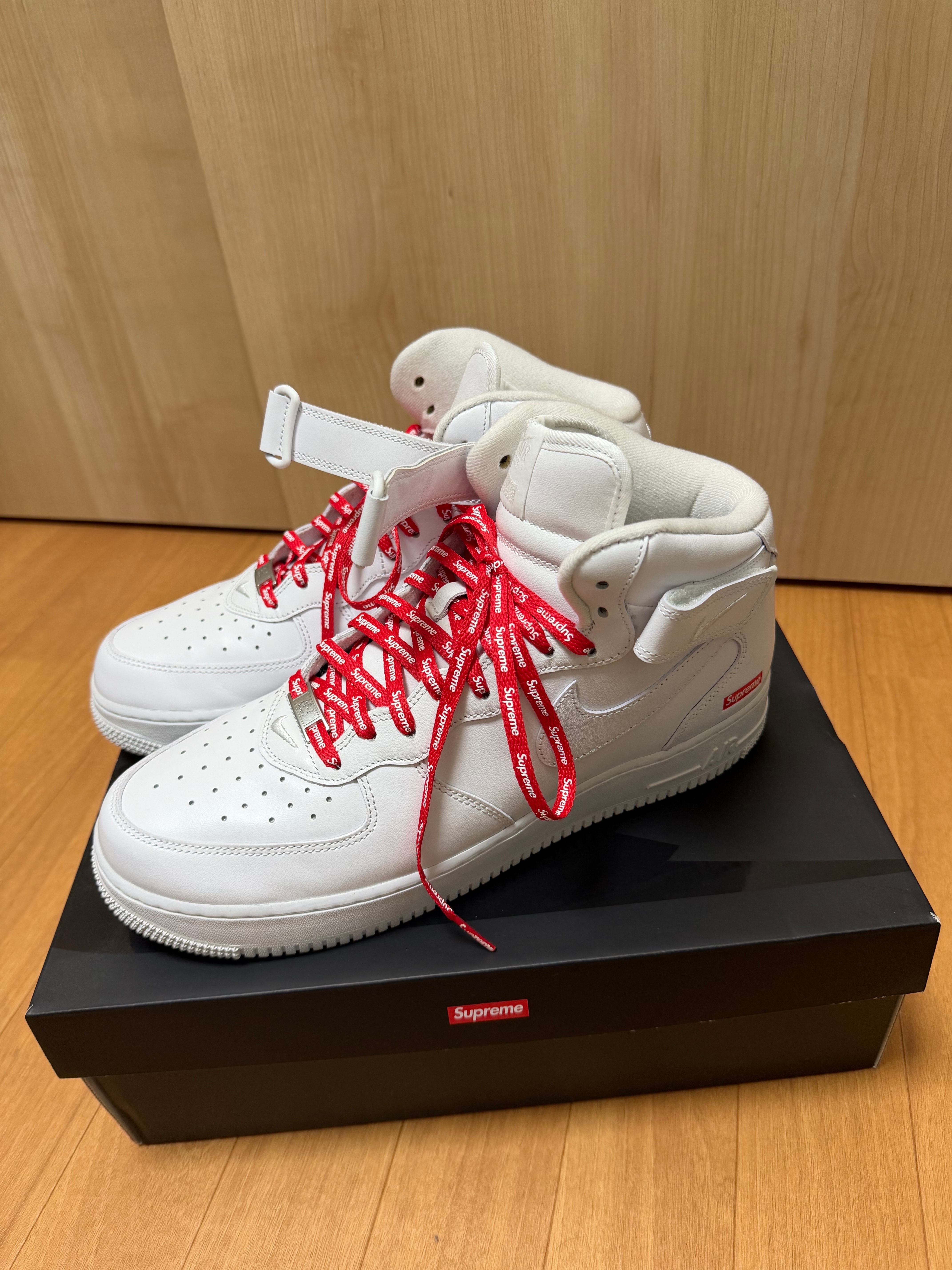 Supreme × Nike Air Force 1 Mid "White" FW24