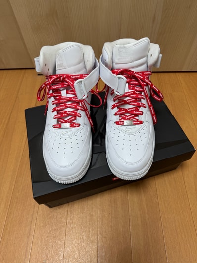 Supreme × Nike Air Force 1 Mid "White" FW24