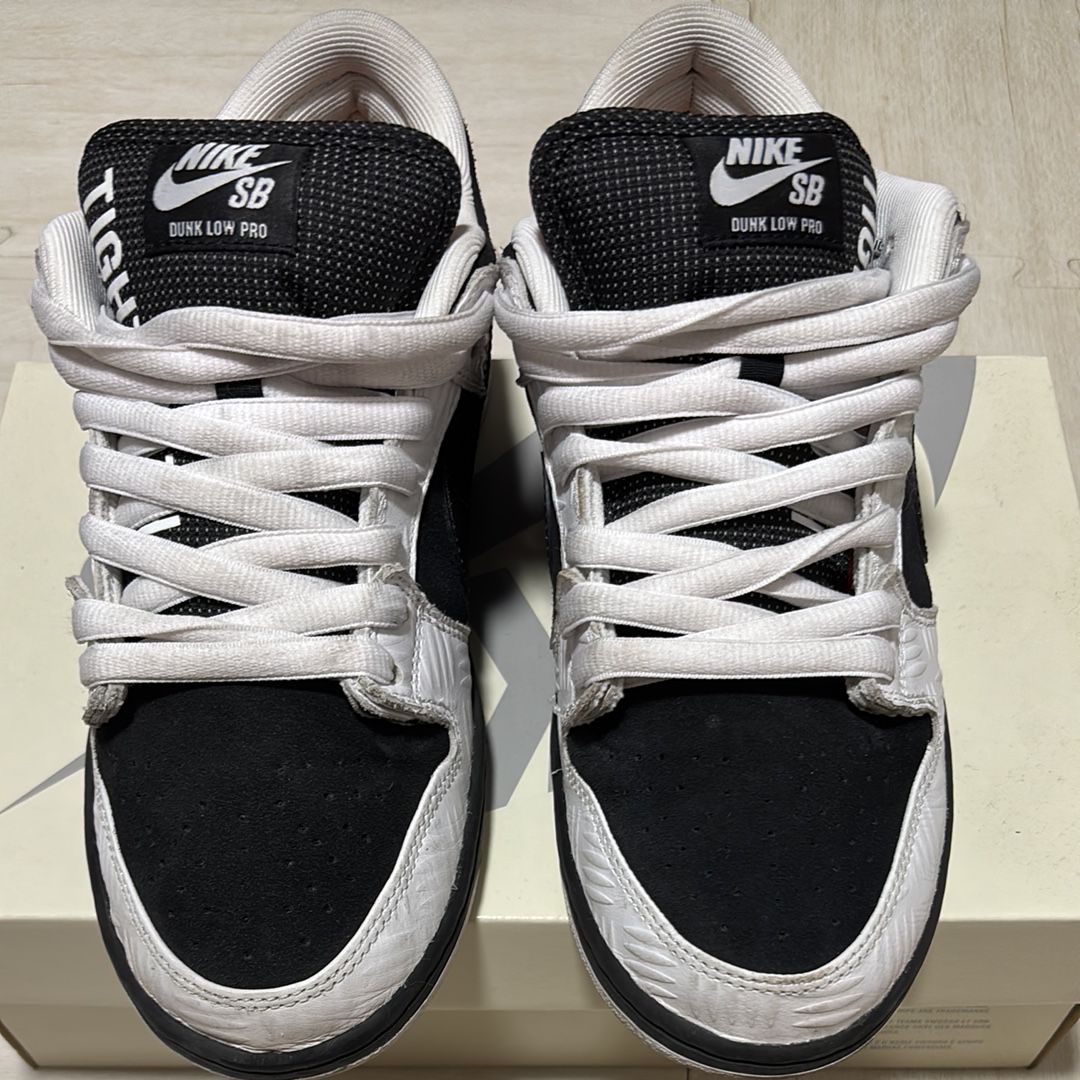 TIGHTBOOTH × Nike SB Dunk Low Pro QS "Black and White"