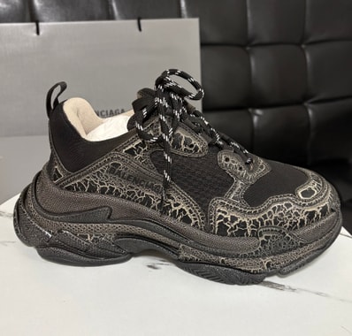 BALENCIAGA Triple S "Faded Black"