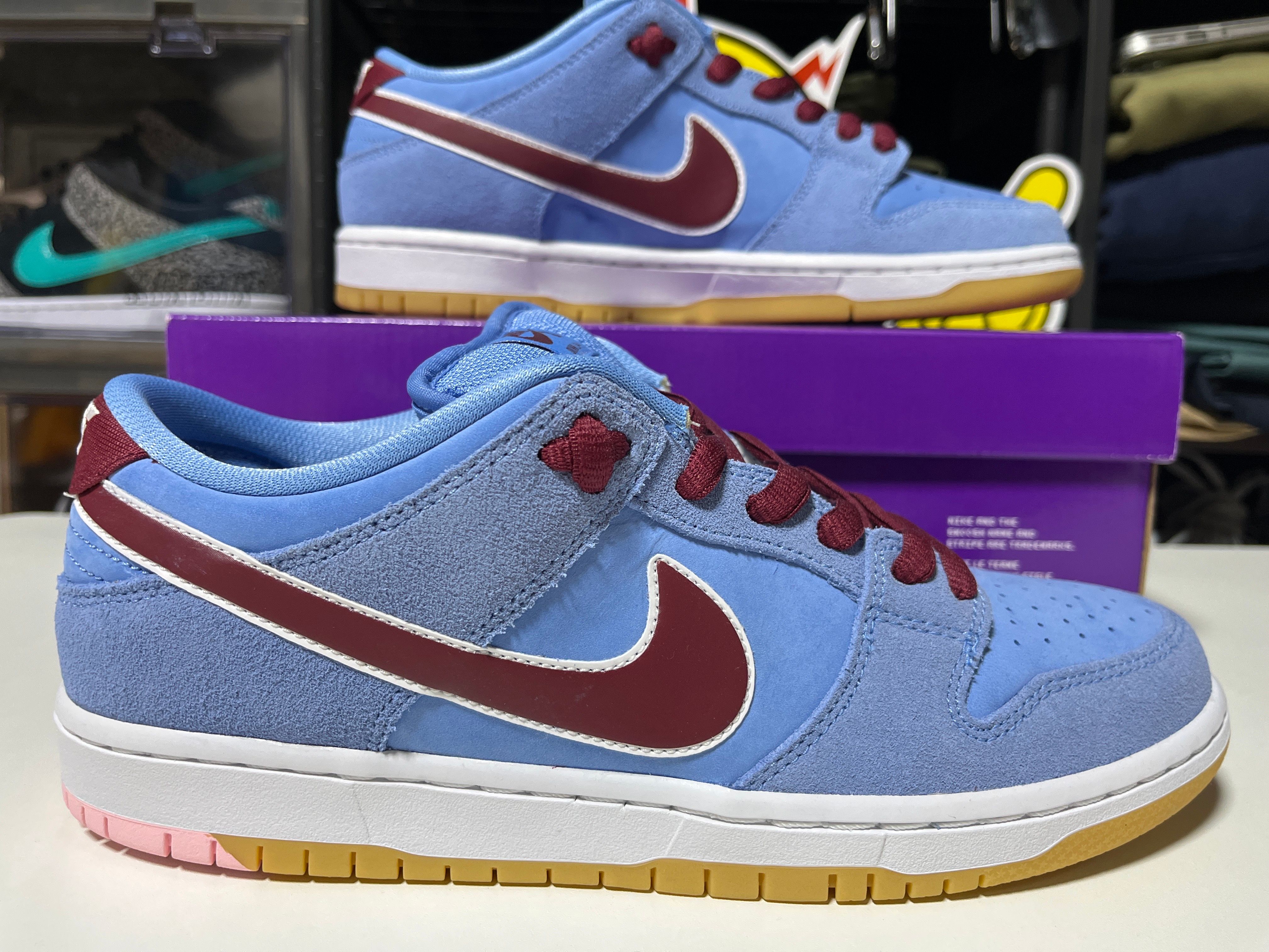 Nike SB Dunk Low Pro "Philadelphia Phillies/Valor Blue and Team Maroon"