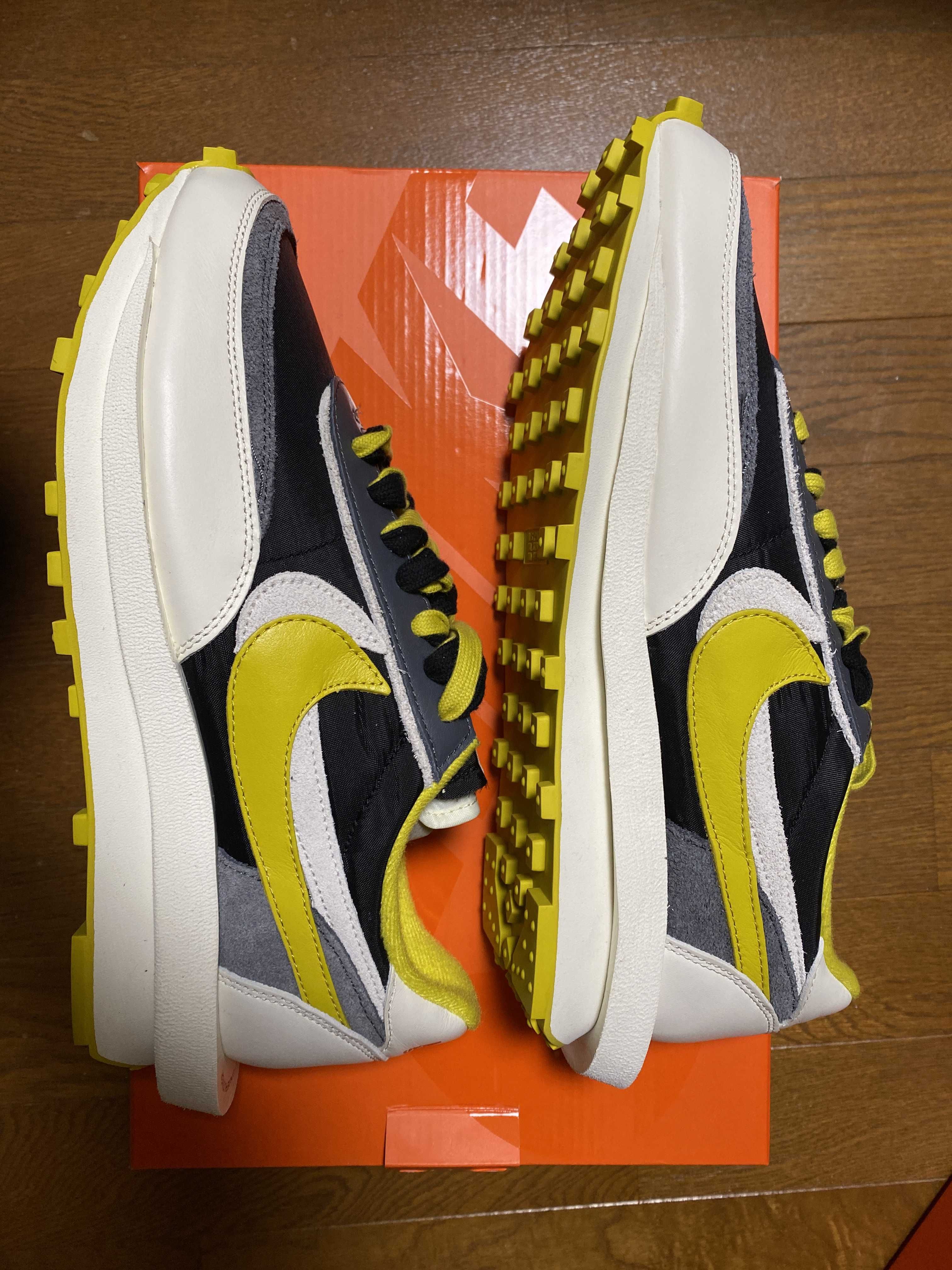 UNDERCOVER × sacai × Nike LD Waffle "Black/Sail-Dark Grey-Bright Citron"