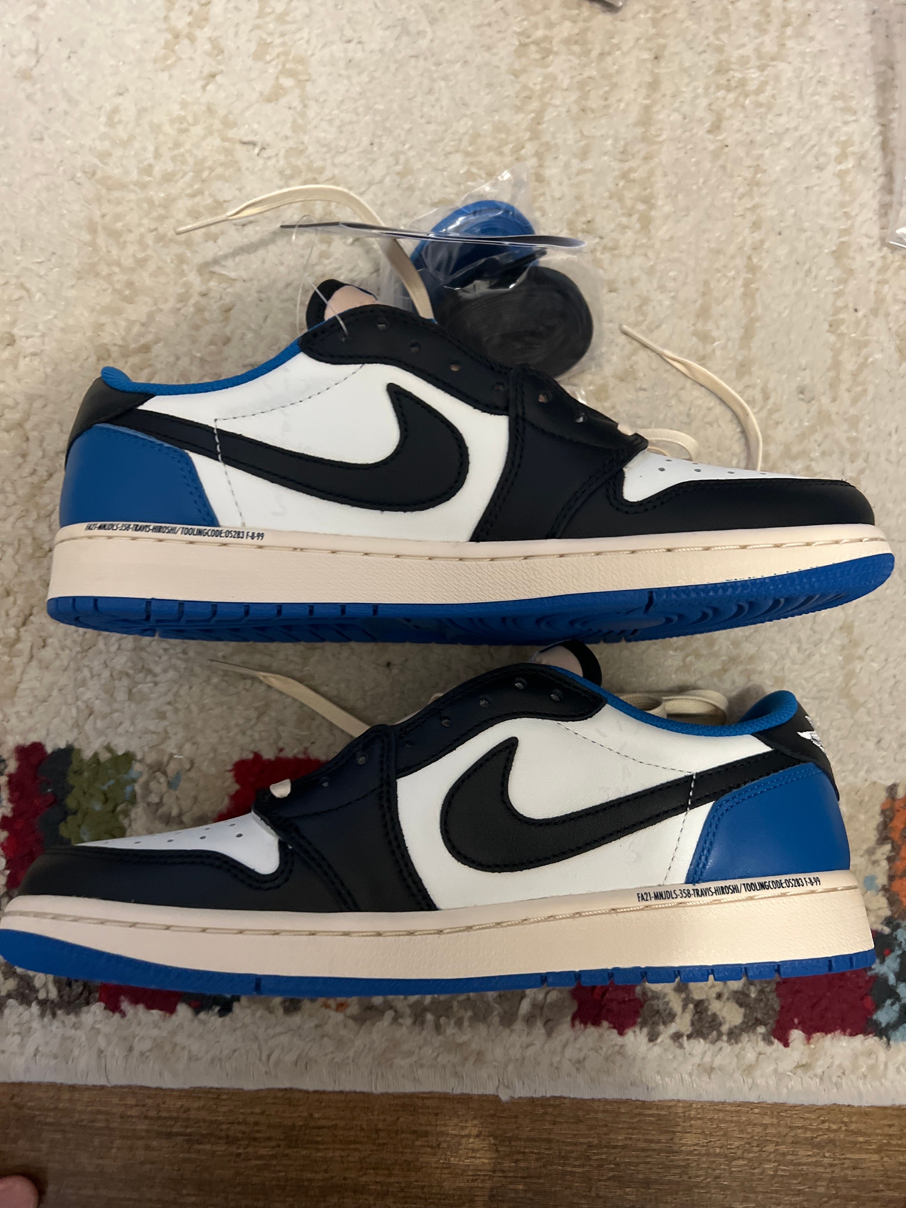 Travis Scott × fragment design × Nike Air Jordan 1 Low OG SP "Military Blue"