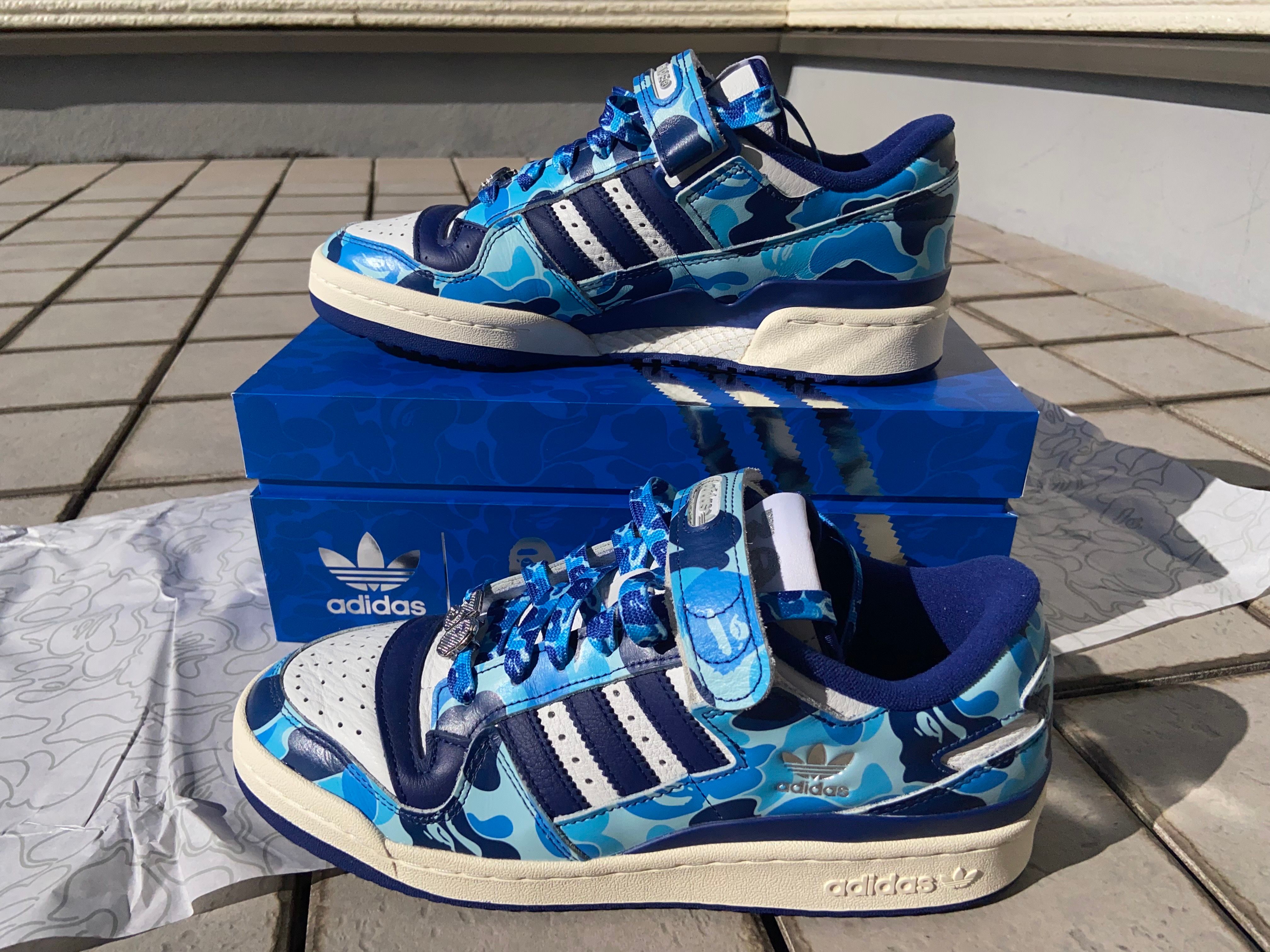 A BATHING APE × adidas Forum 84 Low 30th Anniversary "Blue Camo"