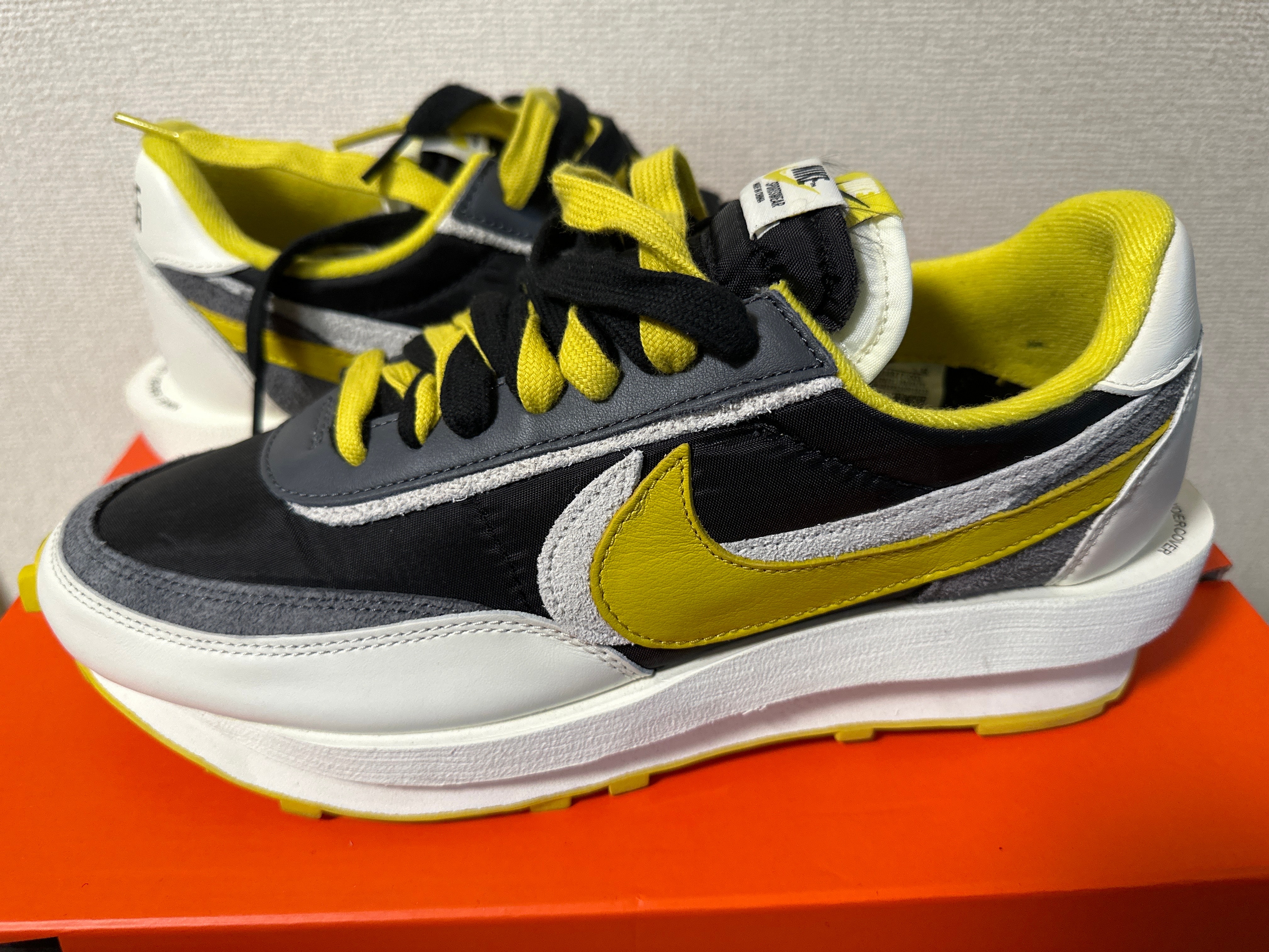 UNDERCOVER × sacai × Nike LD Waffle "Black/Sail-Dark Grey-Bright Citron"