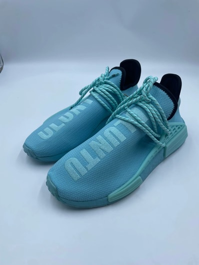 PHARRELL × adidas NMD HU "CLEAR AQUA"