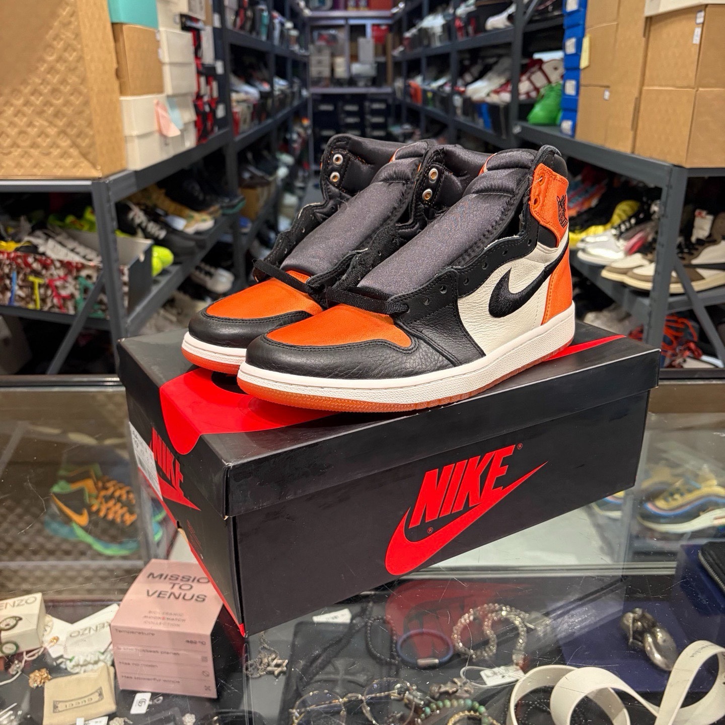 Nike Women's Air Jordan 1 High "Satin Shattered Backboard"