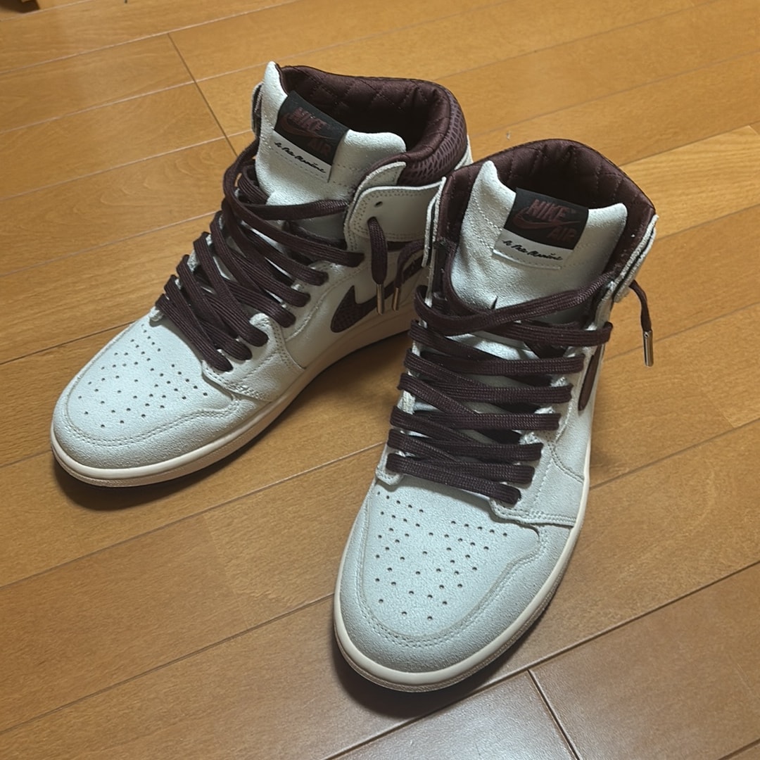 A Ma Maniere × Nike Air Jordan 1 Retro High OG "Sail and Burgundy"