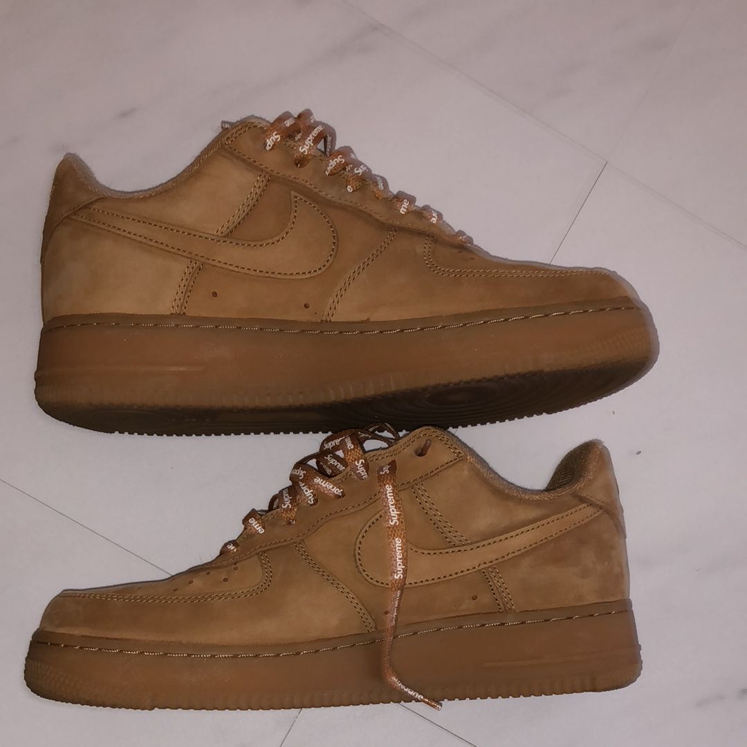 Supreme × Nike Air Force 1 Low "Flax/Wheat"