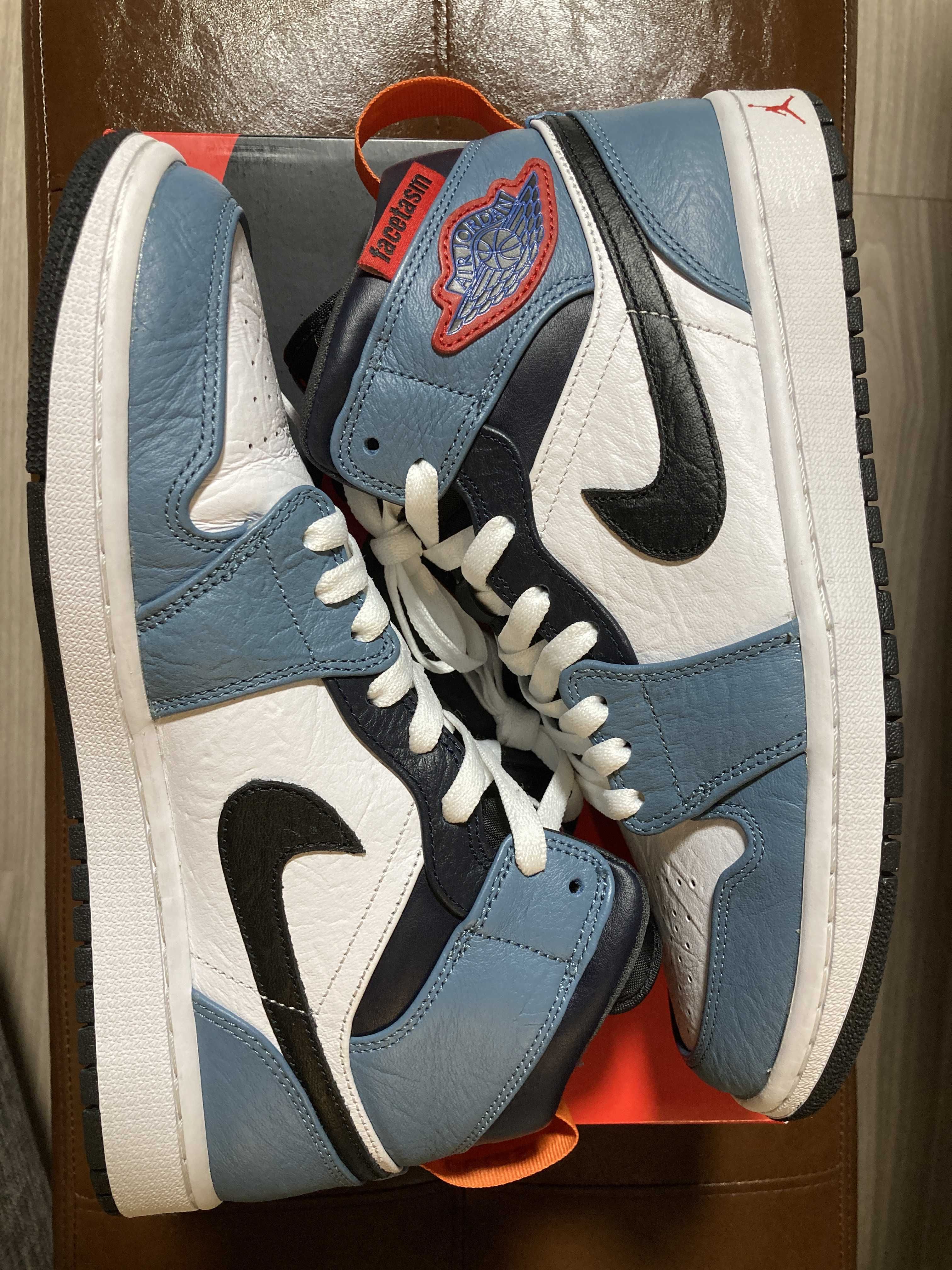 FACETASM × Nike Air Jordan 1 Mid "White/Navy"