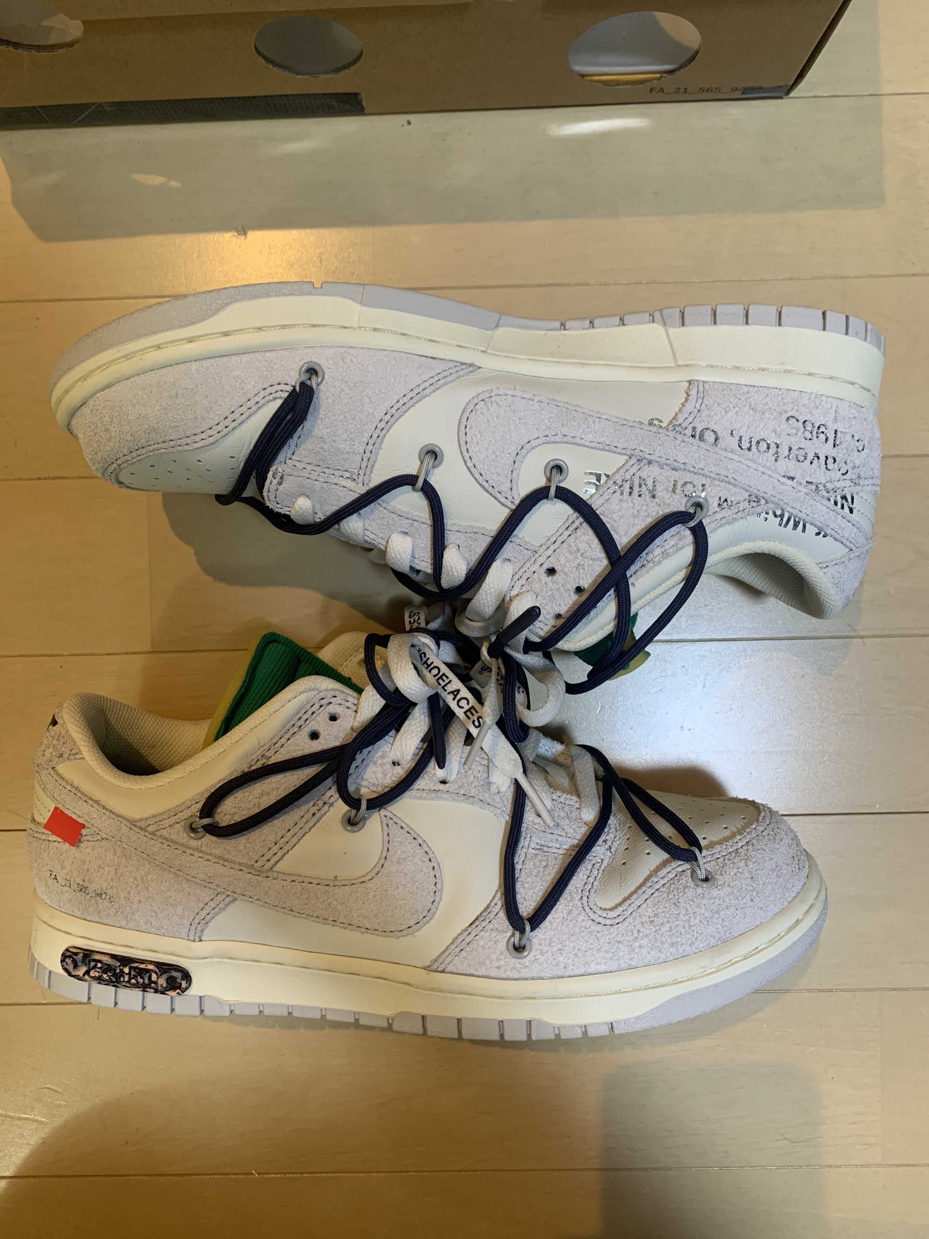 Off-White × Nike Dunk Low "Sail/Neutral Grey/Gridiron"