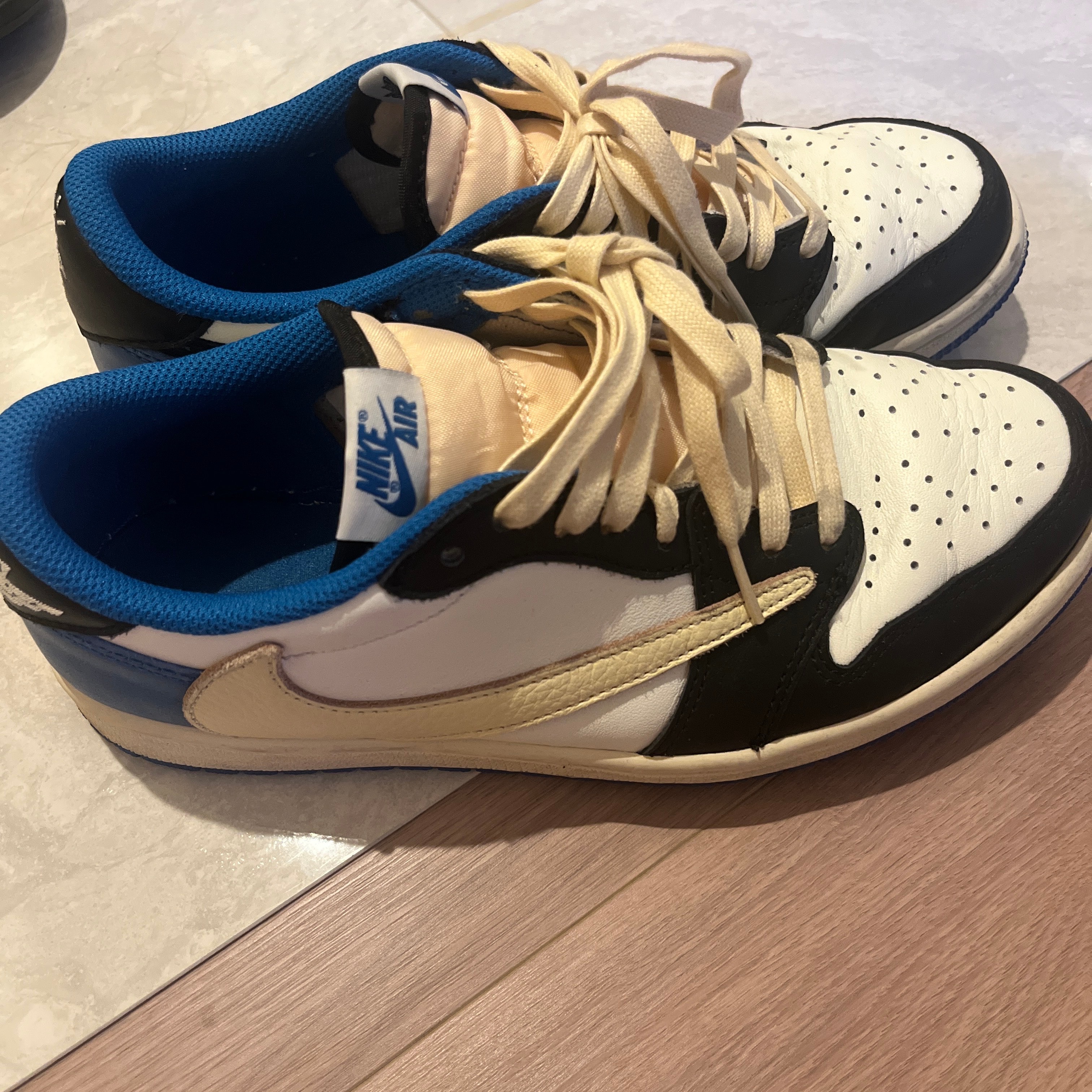 Travis Scott × fragment design × Nike Air Jordan 1 Low OG SP "Military Blue"