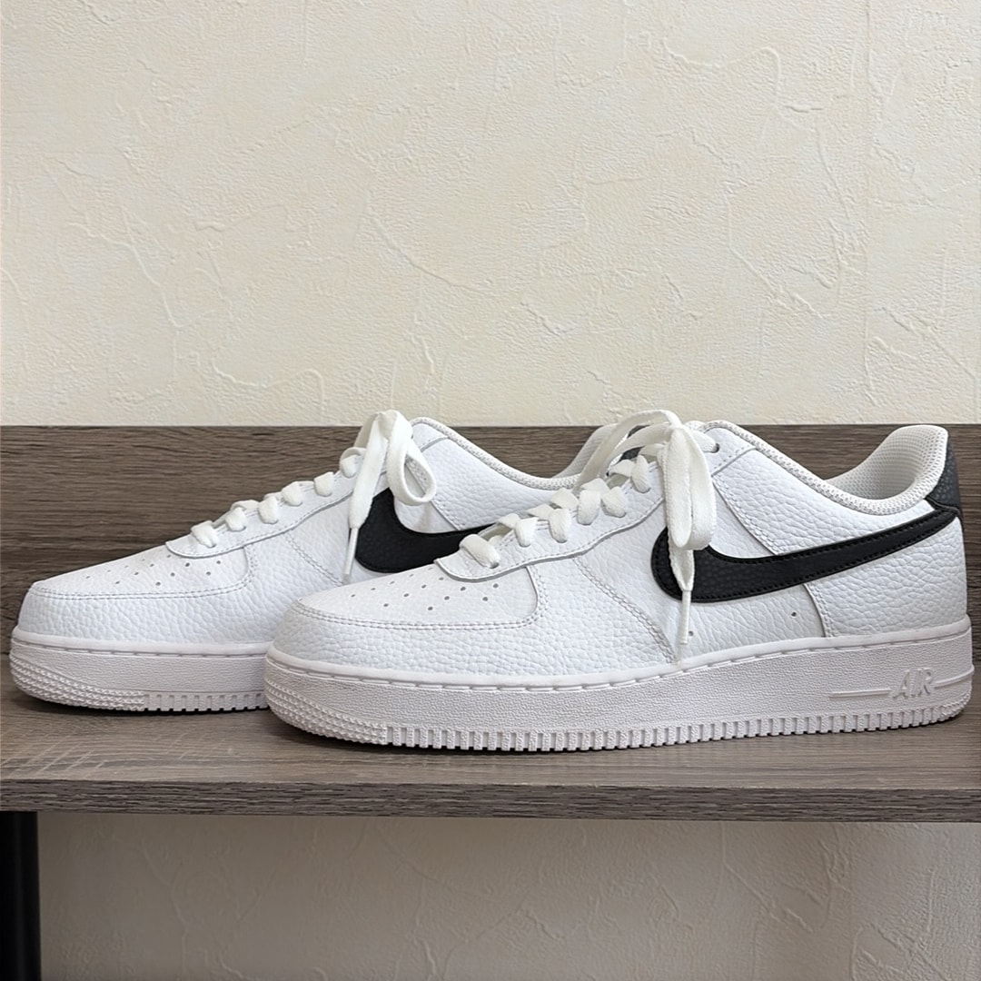 Nike Air Force 1 Low '07 "White Black Pebbled Leather"