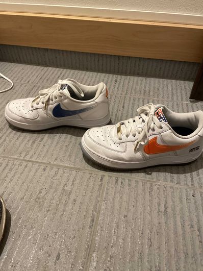KITH × Nike Air Force 1 Low "White/Rush Blue/White/Brilliant Orange"