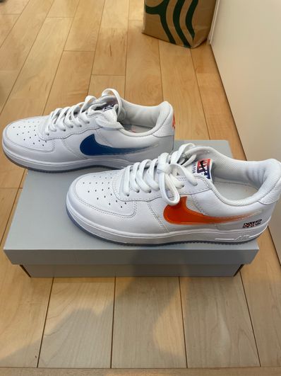 KITH × Nike Air Force 1 Low "White/Rush Blue/White/Brilliant Orange"