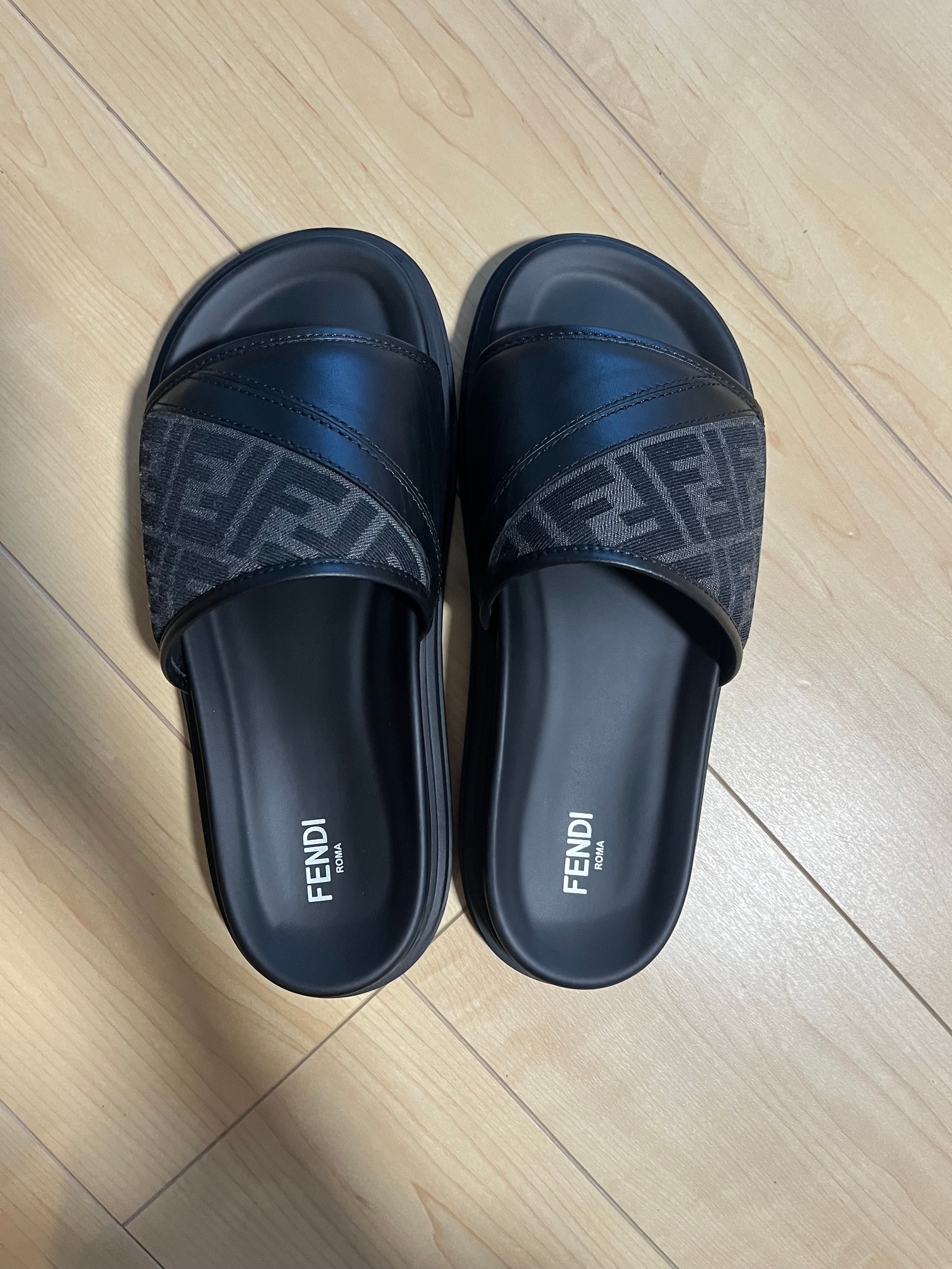 FENDI Diagonal Slides "Grey"