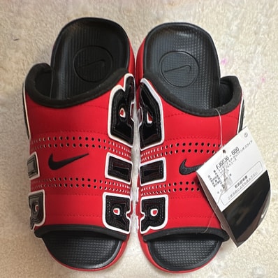 Nike Air More Uptempo Slide "University Red/Black" (FJ6035-600/FJ6036-600)