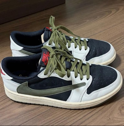 Travis Scott × Nike Women's Air Jordan 1 Low OG "Medium Olive"
