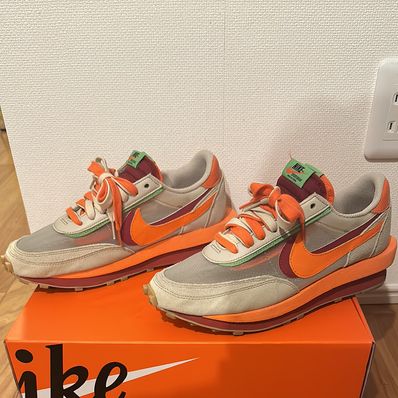 CLOT × Sacai × Nike LD Waffle "Orange Blaze"