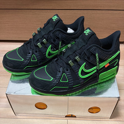 Off-White × Nike Air Rubber Dunk "Black/Green Strike"