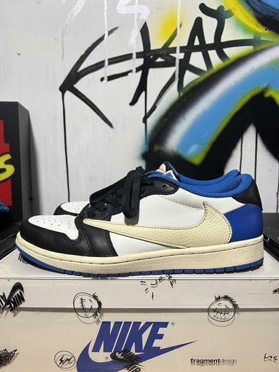 Travis Scott × fragment design × Nike Air Jordan 1 Low OG SP "Military Blue"