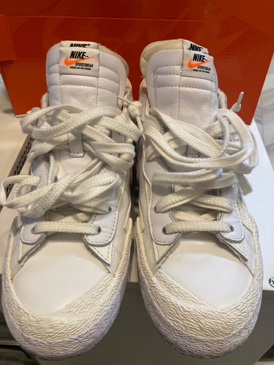 sacai × Nike Blazer Low "White Patent Leather"