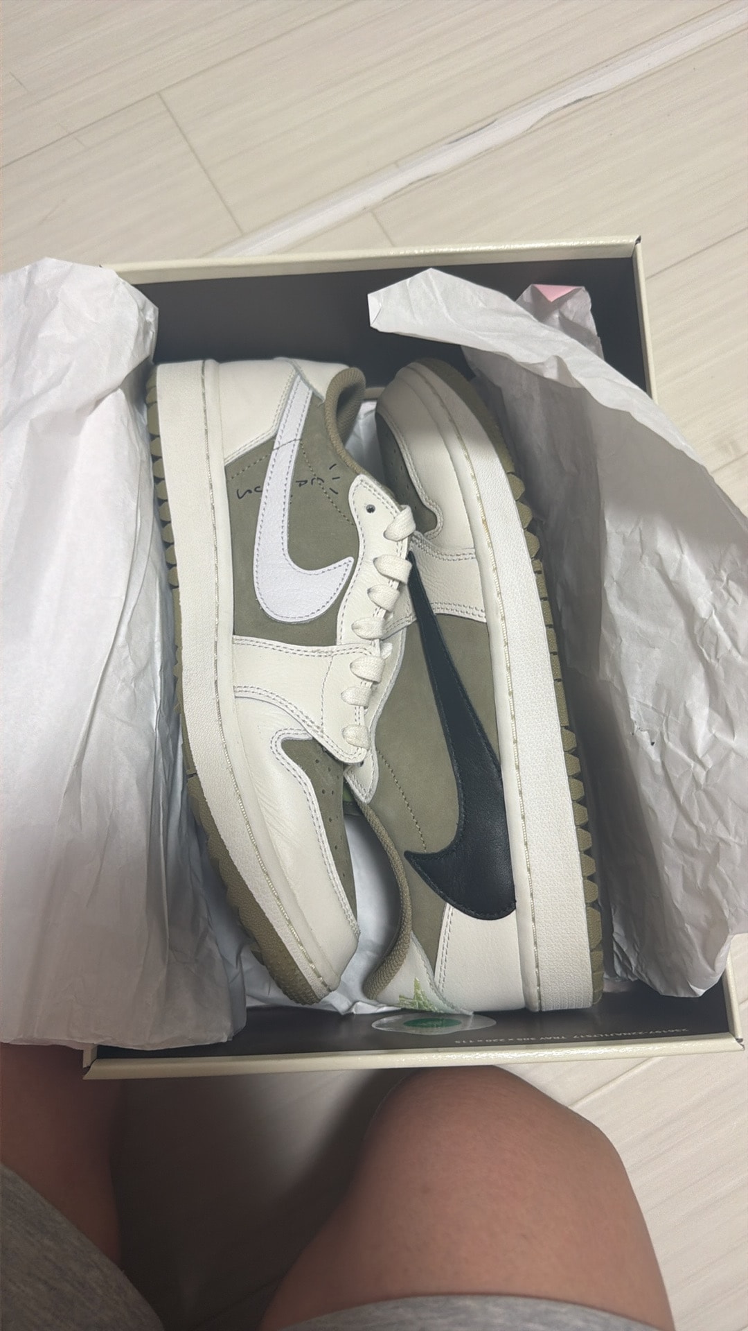 Travis Scott × Nike Air Jordan 1 Low Golf NRG "Neutral Olive"