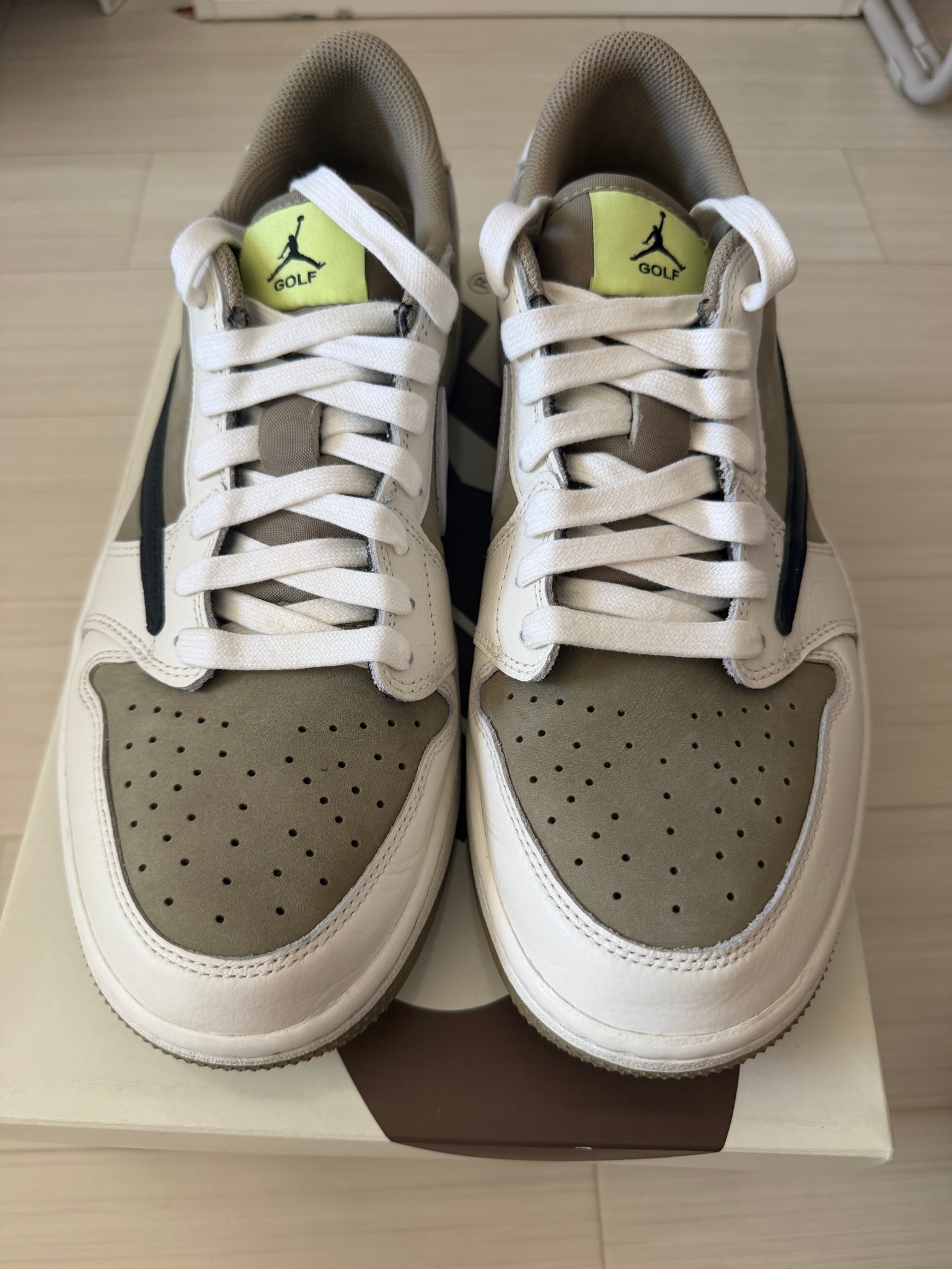 Travis Scott × Nike Air Jordan 1 Low Golf NRG "Neutral Olive"