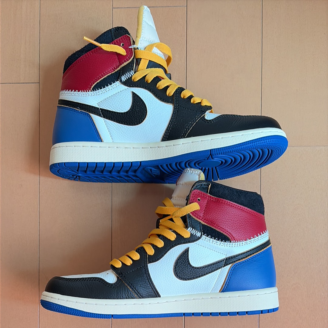 fragment design × UNION × Nike Air Jordan 1 High OG "Black/Varsity Red"