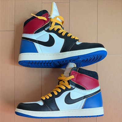 fragment design × UNION × Nike Air Jordan 1 High OG "Black/Varsity Red"