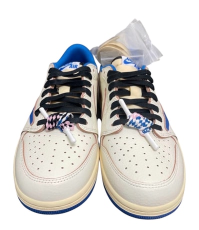 Travis Scott × fragment design × Nike Air Jordan 1 Low OG "Sail/Military Blue"
