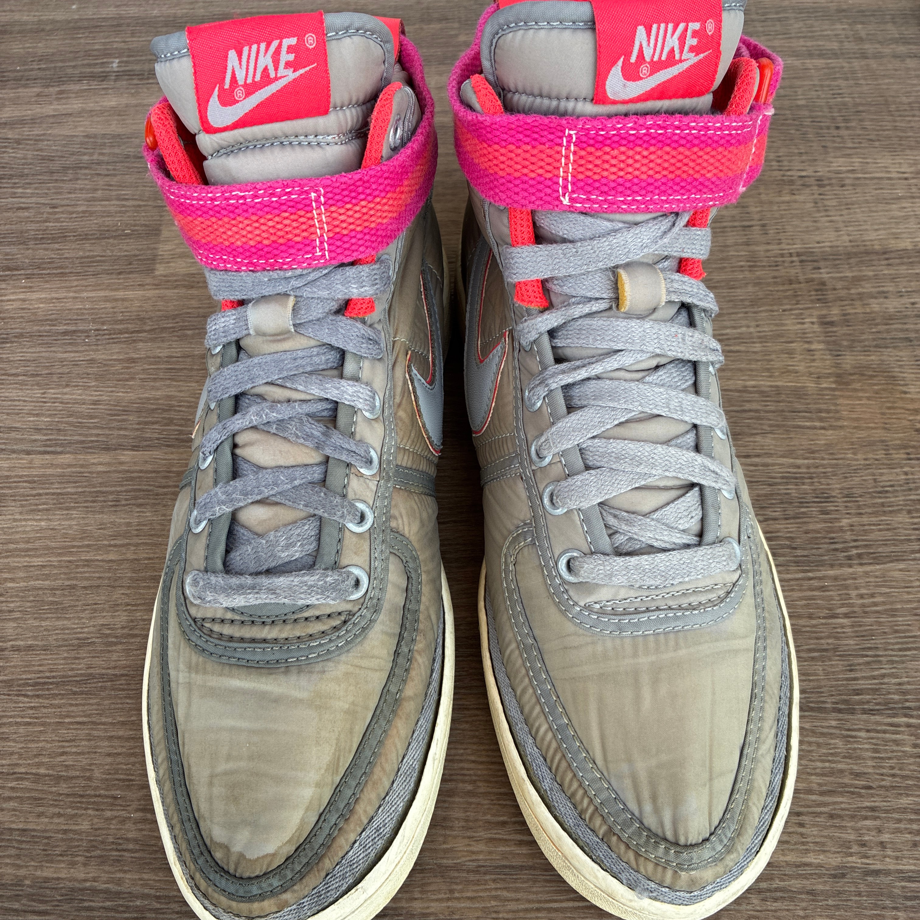 Nike Vandal High Supreme Vintage "Medium Grey/Vivid Pink/White"