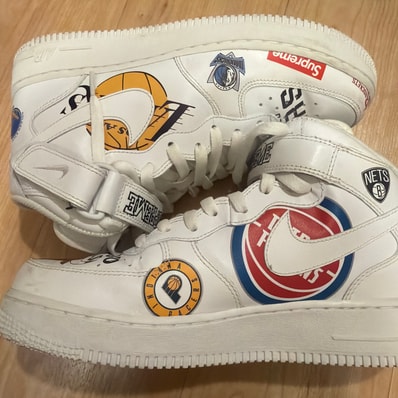 Supreme × NBA × Nike Air Force 1 Mid '07 "White"