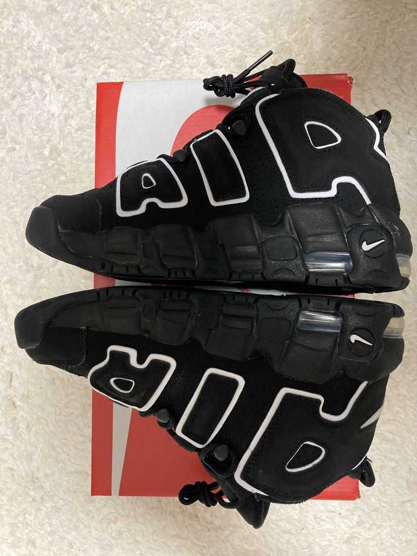 NIKE AIR MORE UPTEMPO GS "BLACK/WHITE"(2020)
