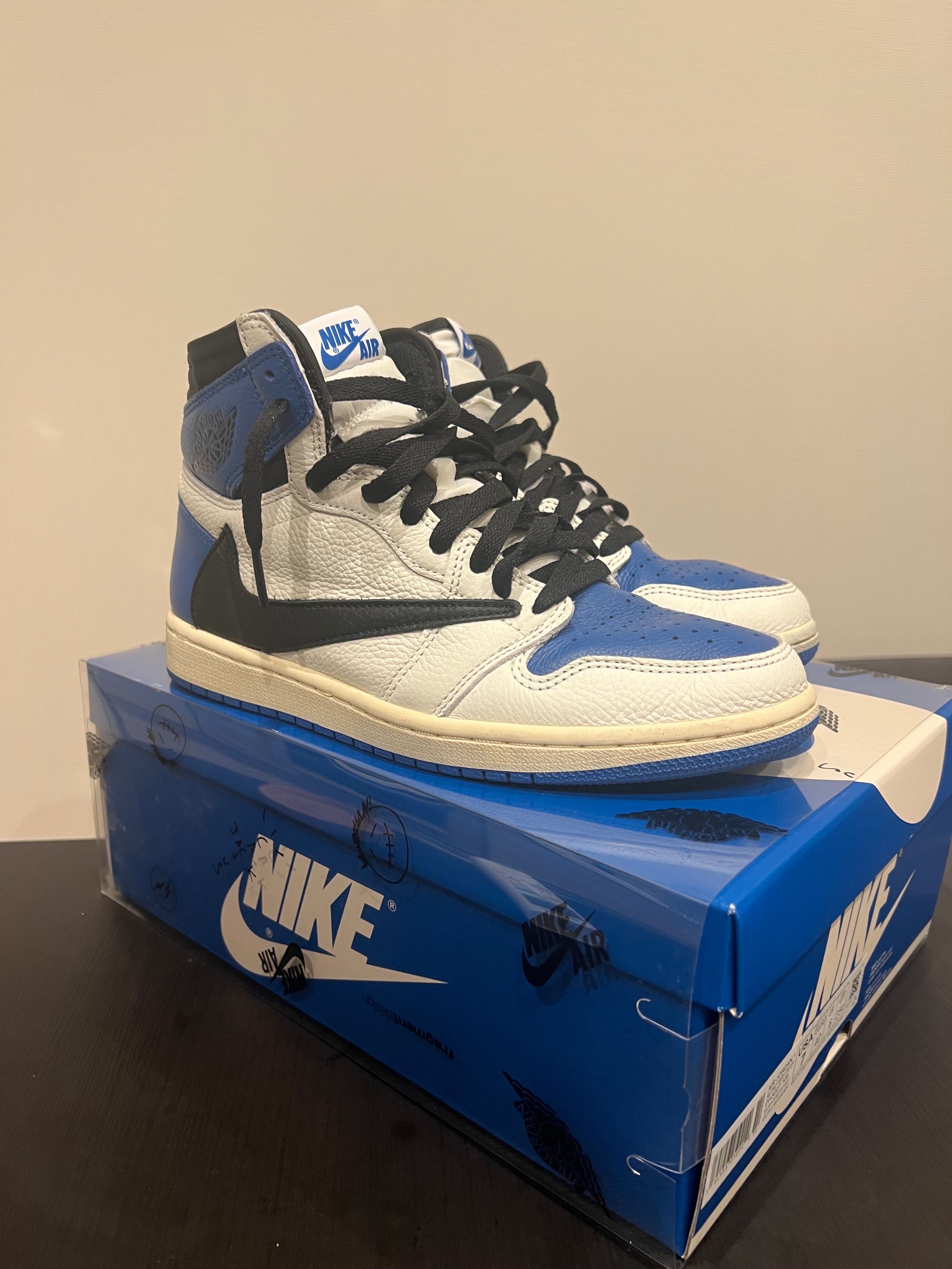 Travis Scott × fragment design × Nike Air Jordan 1 Retro High OG SP "Military Blue"