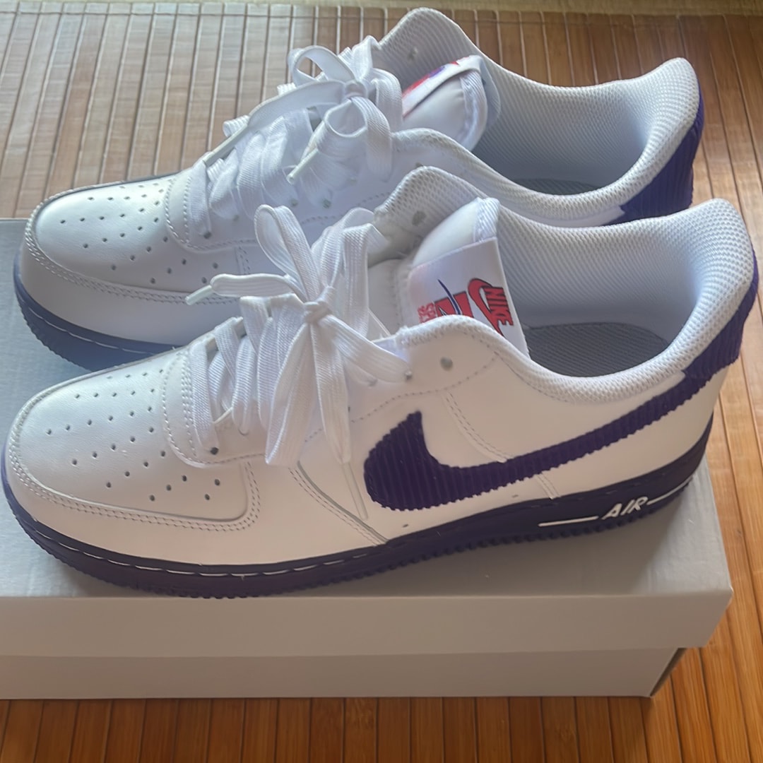 Nike Air Force 1 Low '07 EMB "White and Court Purple"