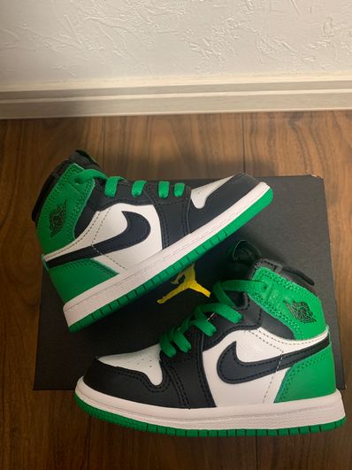 Nike TD Air Jordan 1 Retro High OG "Celtics/Black and Lucky Green" (2023)