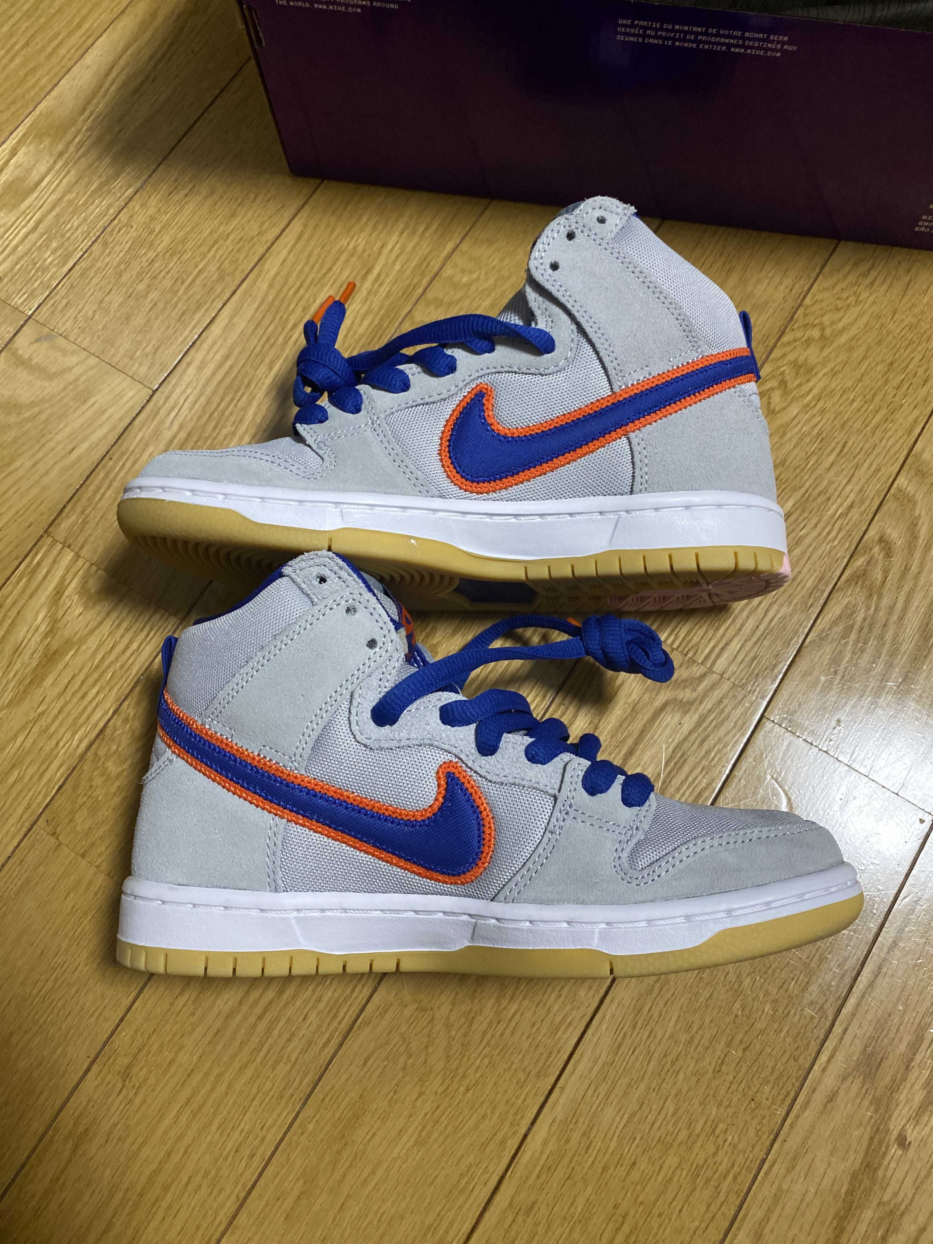 Nike SB Dunk High "Rush Blue and Team Orange/New York Mets" 