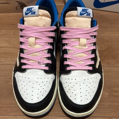 Travis Scott × fragment design × Nike Air Jordan 1 Low OG SP "Military Blue"