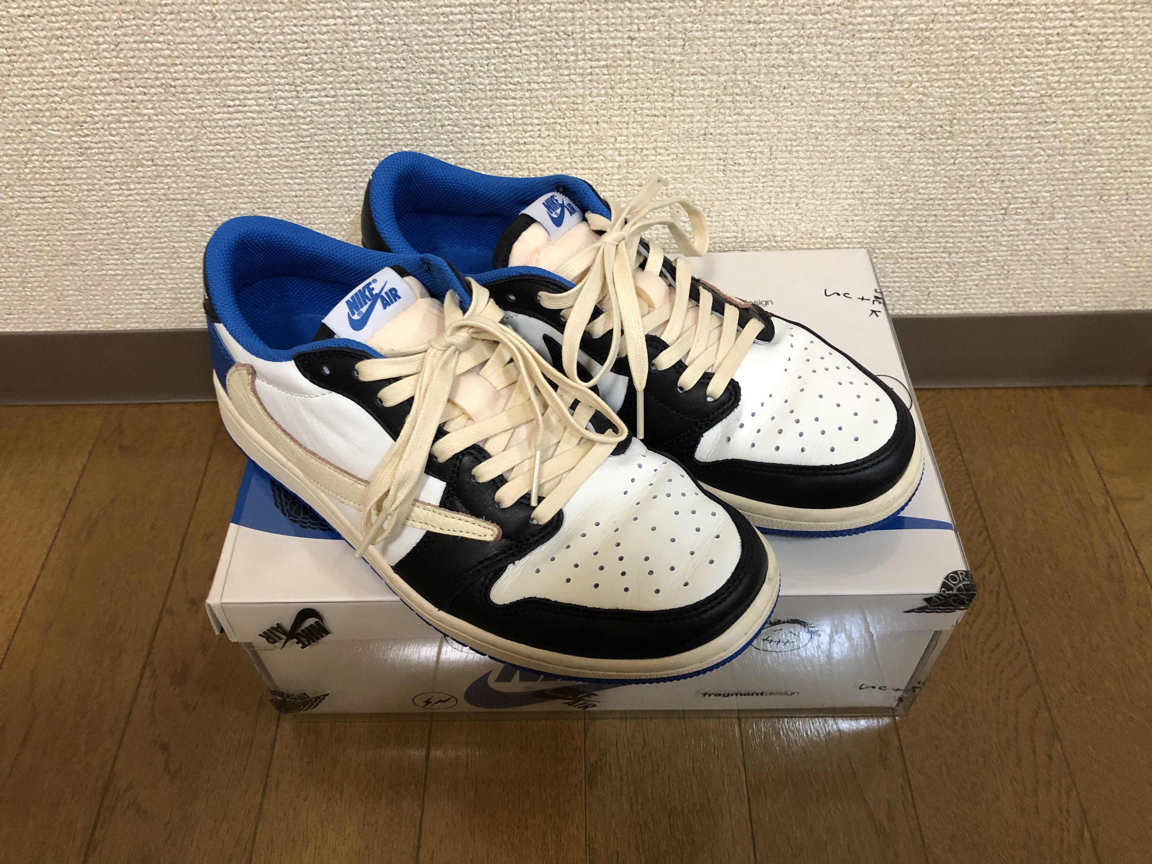 Travis Scott × fragment design × Nike Air Jordan 1 Low OG SP "Military Blue"