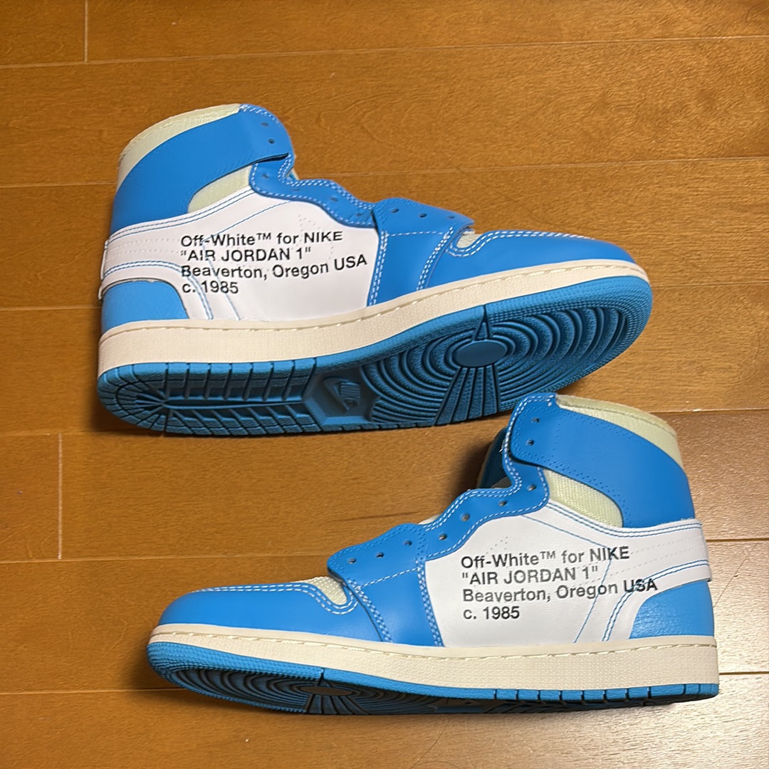 Off-White × Nike Air Jordan 1 High UNC "White/Dark Powder Blue"